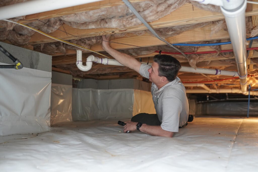 Chris doing home inspection