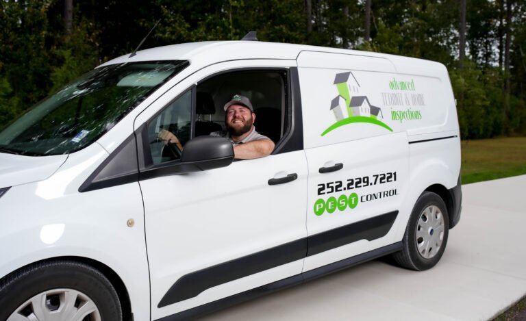 Nathan from Advanced Termite and Pest Control in service van